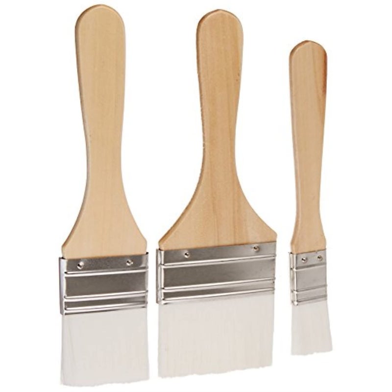 بلايد مجموعة فرشاة تنظيف رقائق الخشب المصنوعة من النايلون المربّع، رقم 44289 أبيض، تشكيلة من 3 قطع - Image 1